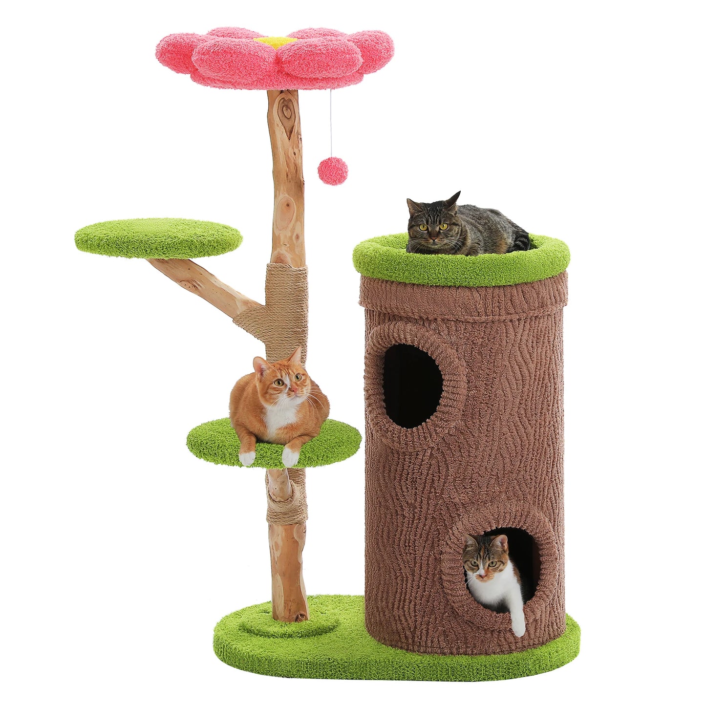 PAWZ Road Large Cat Tree Four Condos And Scratching Post