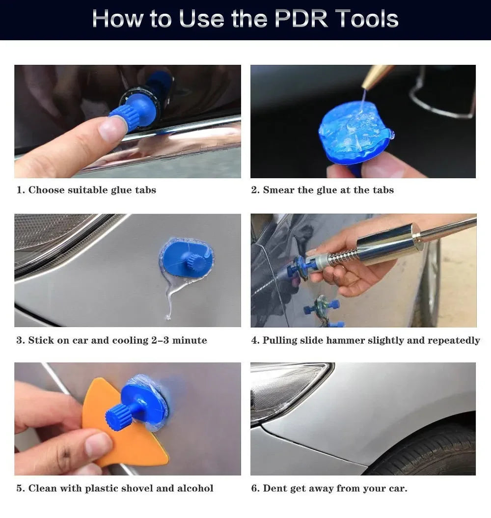 JOIGVFN Auto Dent Repair Kit Paintless Dent Removal Tool Set