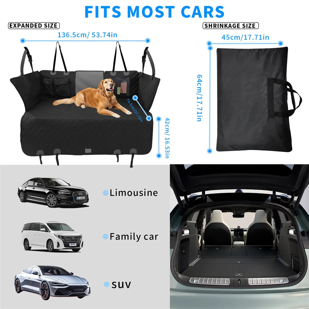 BINGOPAW Waterproof Dog Car Seat Cover Hammock Scratch Resistant For Back Seat