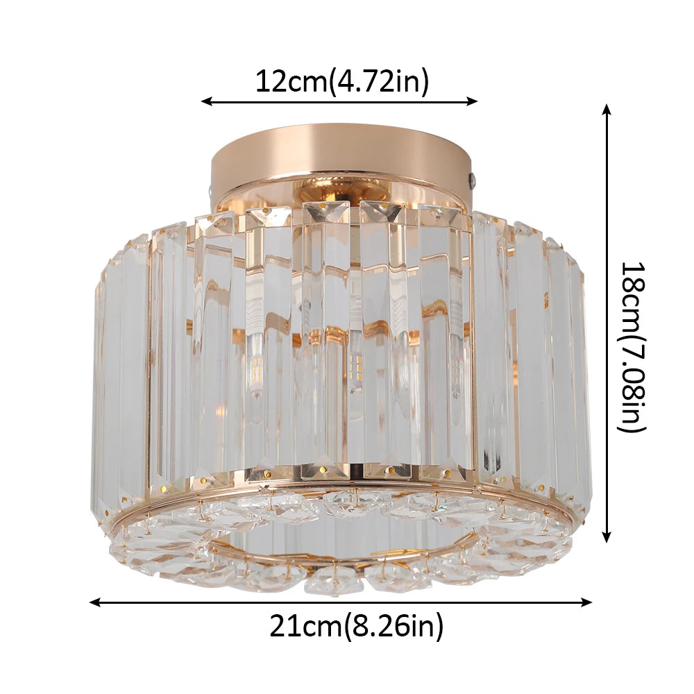 GreeLustr Modern Crystal Pendant Light Chandelier for Living Room