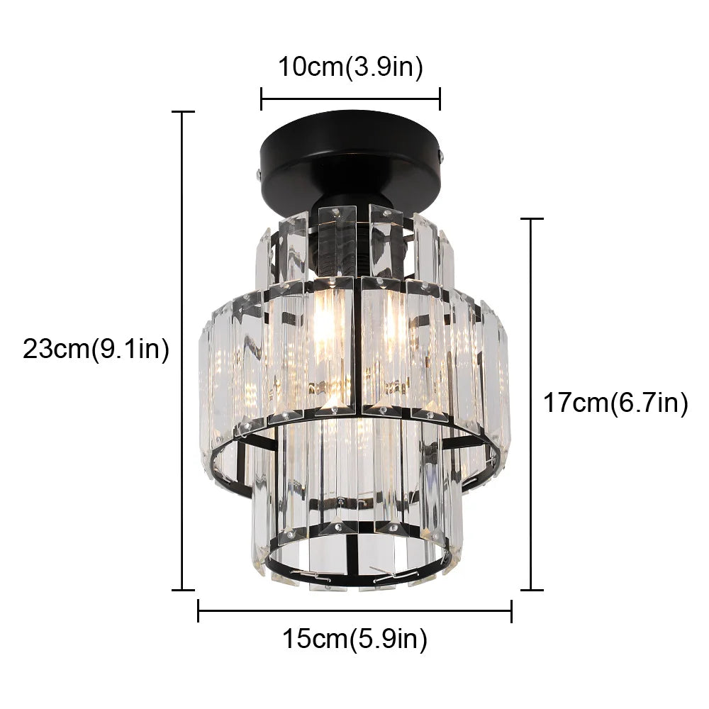 GreeLustr Modern Crystal Chandeliers Ceiling Light With E27 Led