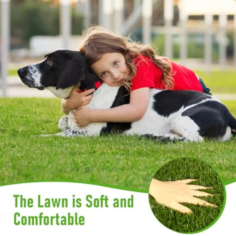 CooRug Artificial Grass Outdoor, Realistic Artificial Turf Grass Rug, Large Fake Grass for Dogs Indoor Outdoor Garden Lawn Land