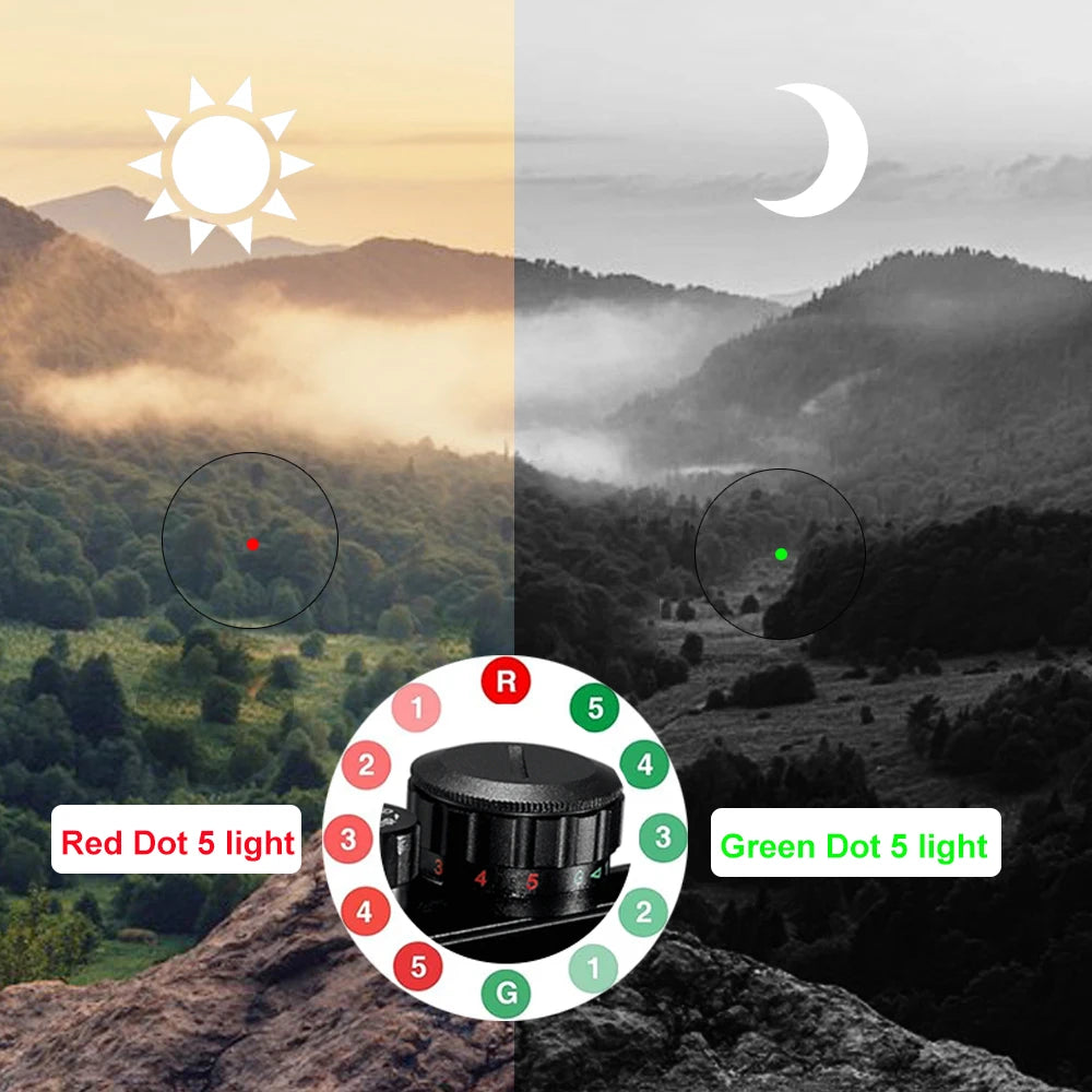 Bestsight Illuminated Red Dot Sight For Airsoft Hunting Rifle