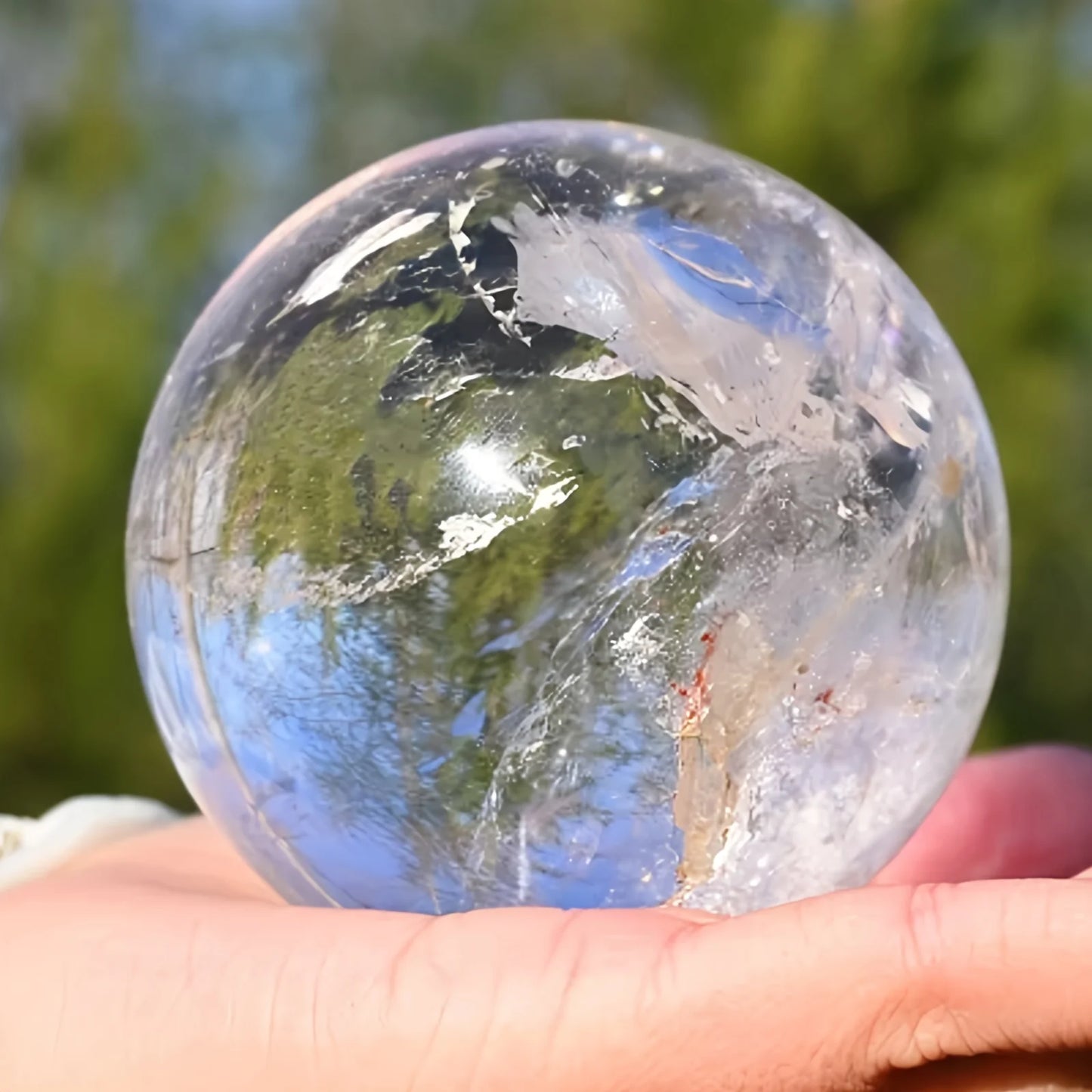 1pc  Large Elegant Clear Quartz Crystal Sphere,Polished Ball,Home Decor and Gift, Unique Gift,Crystal Craft Collection
