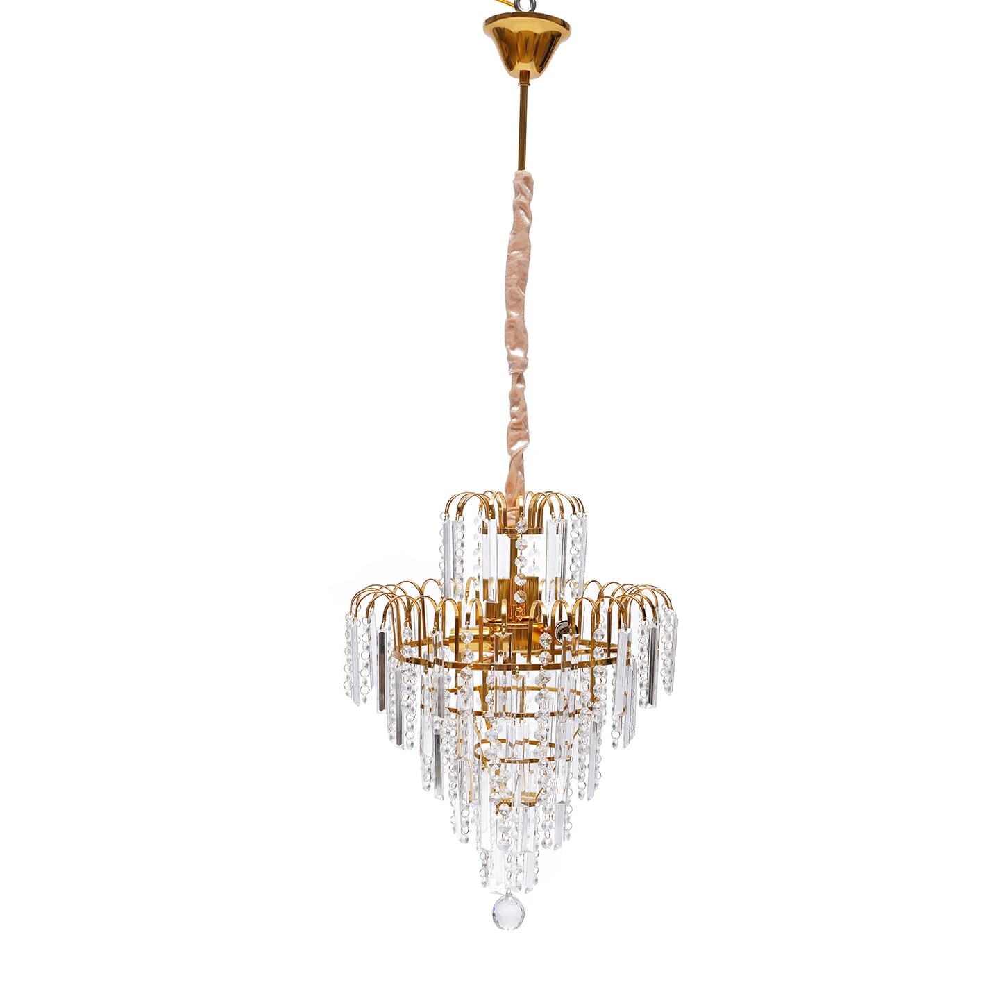 Elegant Modern Ceiling Light K9 Crystal Chandelier Metal And Glass