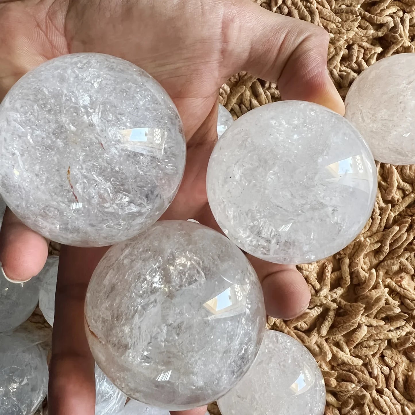 1pc  Large Elegant Clear Quartz Crystal Sphere,Polished Ball,Home Decor and Gift, Unique Gift,Crystal Craft Collection