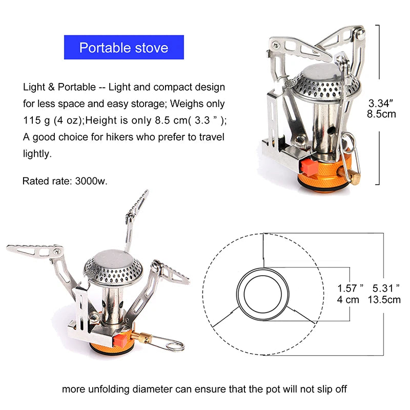 Widesea Camping Cookware Set Outdoor Tableware Portable Stove Pot Cup