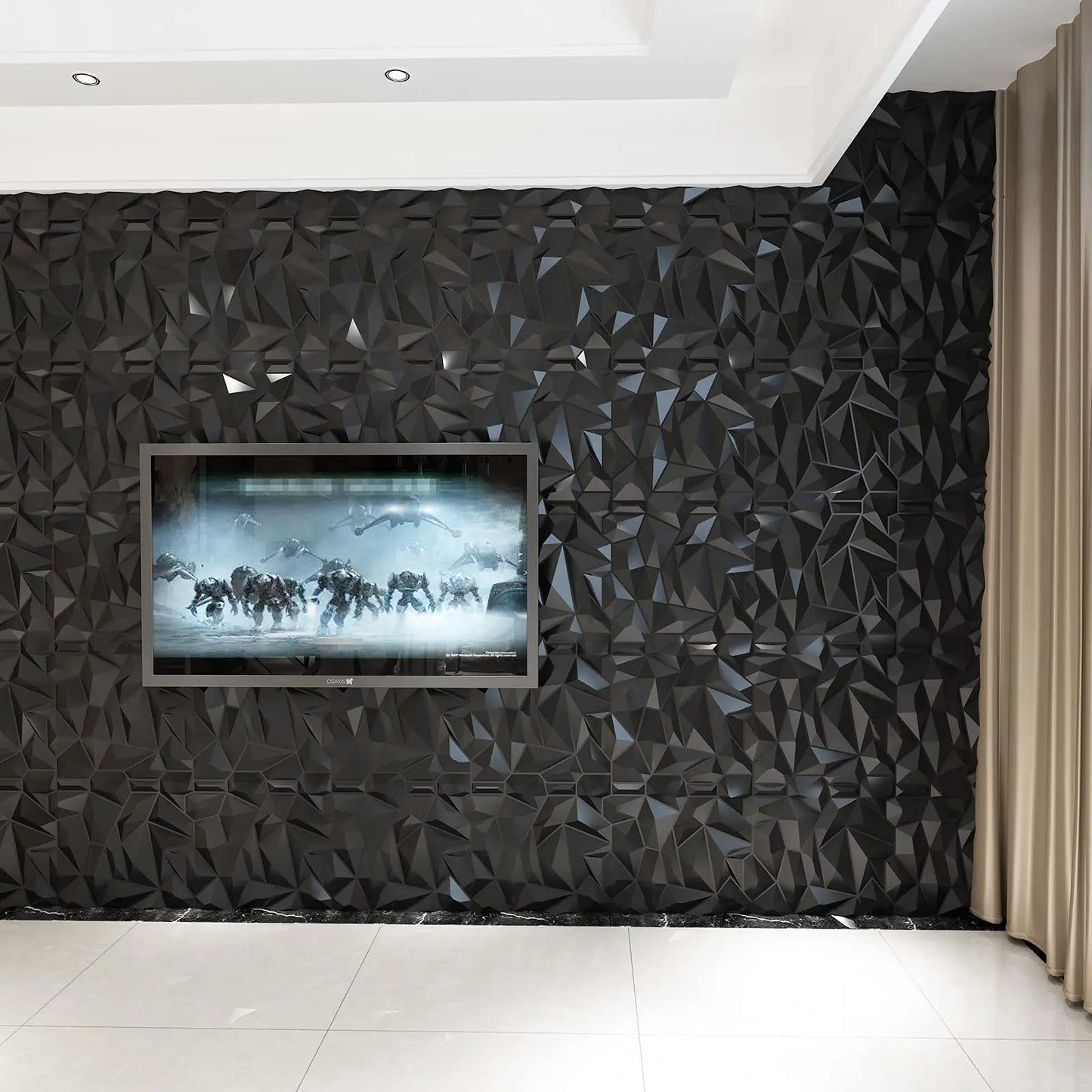 Art3d 3D Diamond Wall Panels For Living Spaces Pack 12