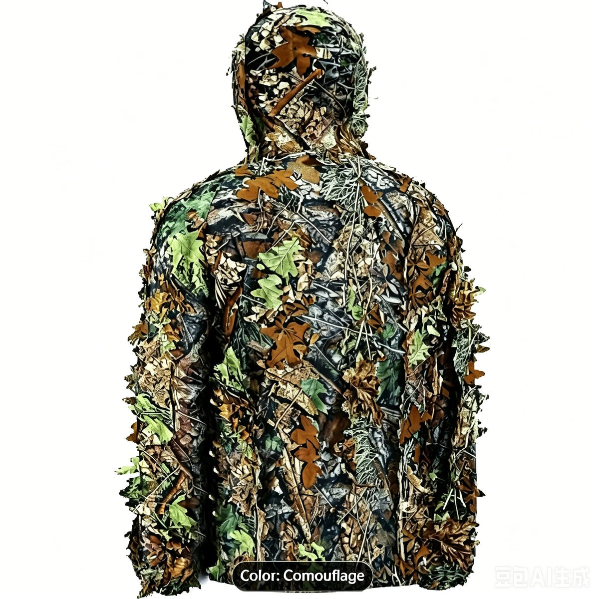 3D Lightweight Ghillie Suit Hooded Camouflage Hunting Clothing
