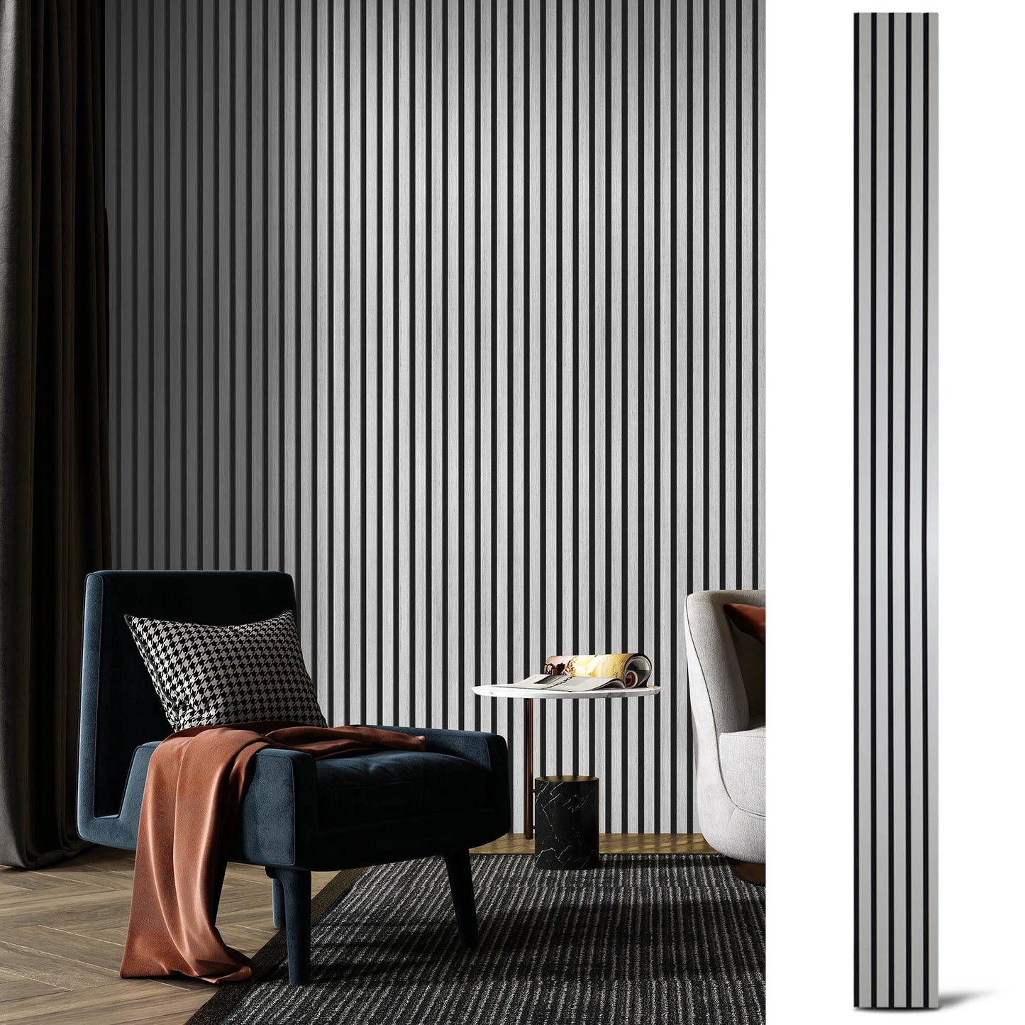 Art3d Wood Slat 3D Textured Acoustic Panels for Noise Reduction