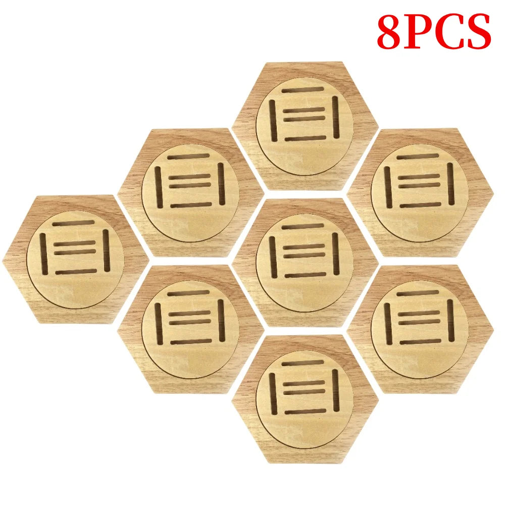1-10Pcs Medal Display Stand Wooden Medal Hanger for Sport Track Field Running Creative Splicing Wall Hexagonal Honor Decor Rack