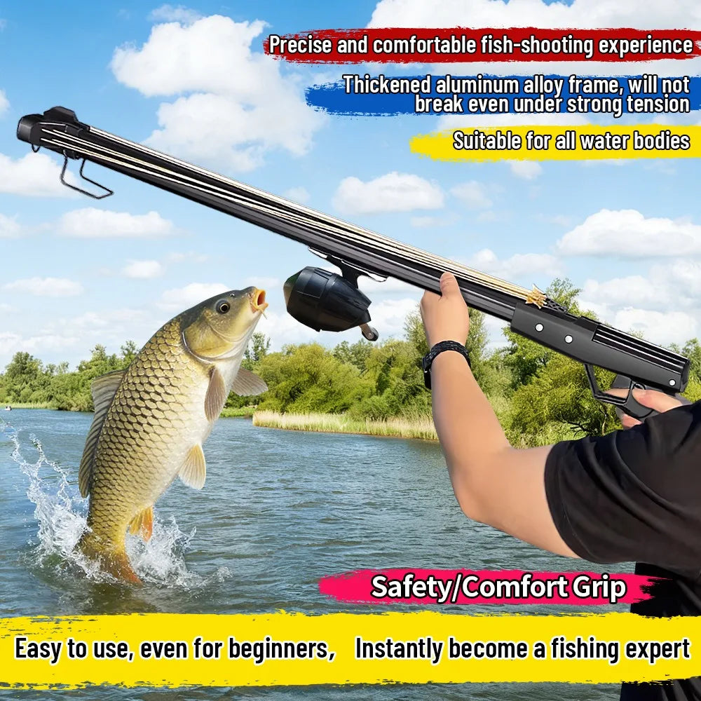 Aluminum Fishing Slingshot Rod With Reel For Long Distance
