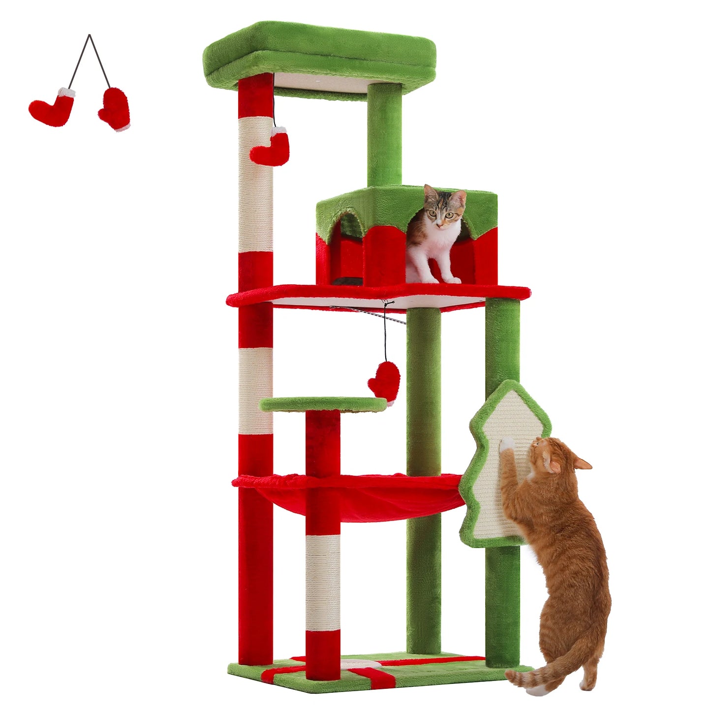 PAWZ Road 5-Level Cat Tree Indoor Tower With Hammock