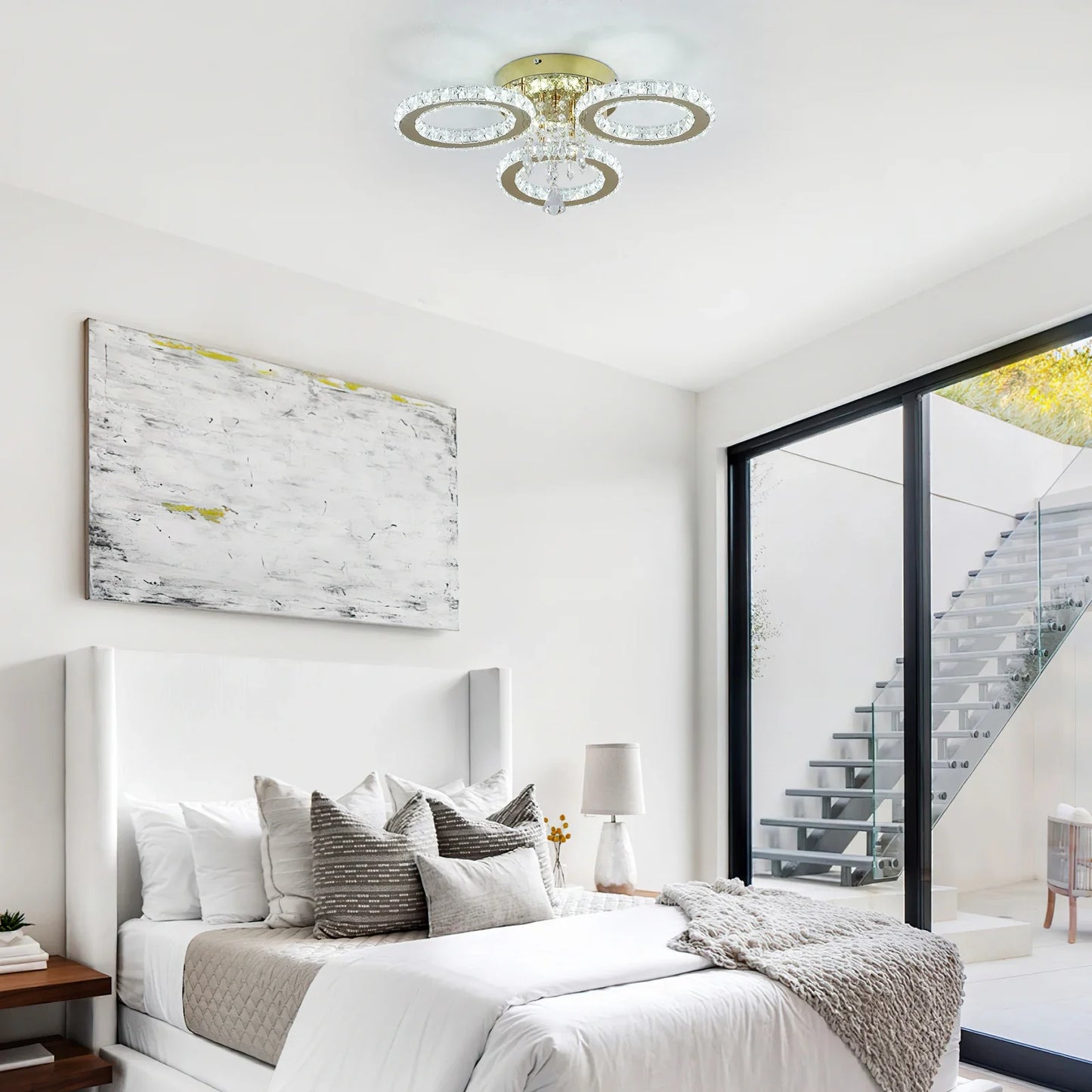 VETRULUS Crystal LED Ceiling Chandelier For Living Room And Dining