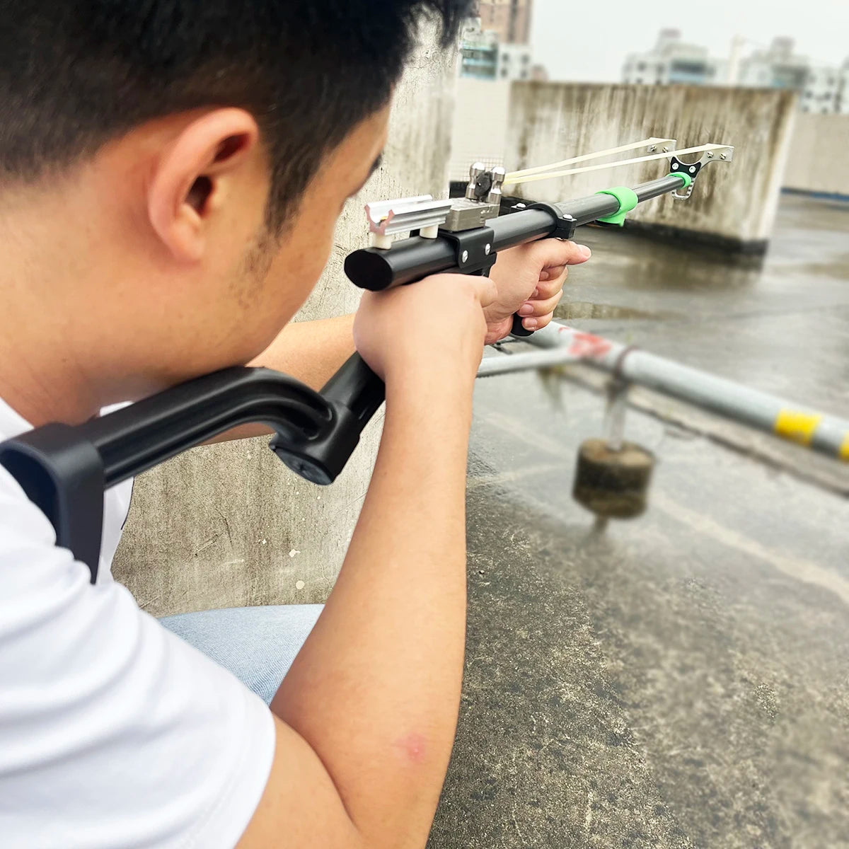 Precision Metal Slingshot With Ergonomic Handle And Trigger