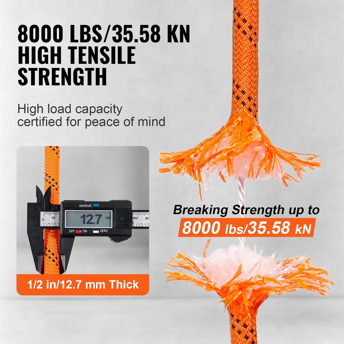 SucceBuy Dual Weave Polyester Rope For Camping And Emergency Rescue