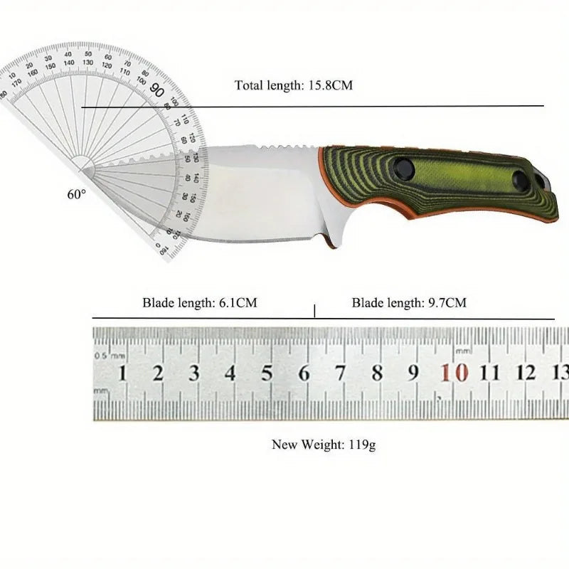 BM 15017 Two-tone G10 Handle 8Cr13Mov Blade Fixed Blade Straight Knife Outdoor Hunting Self-defense EDC with Sheath Knives