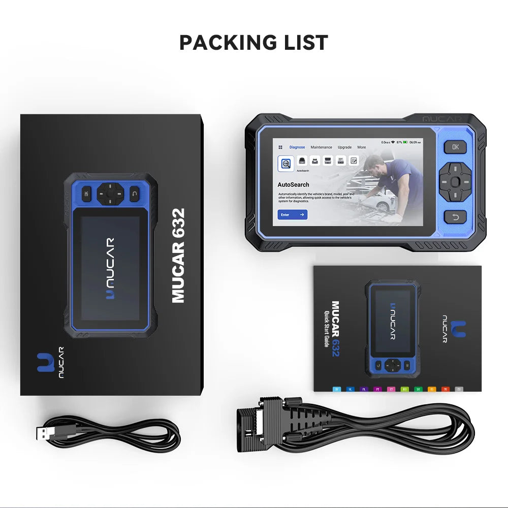MUCAR 632 OBD2 Diagnostic Tool AI Assisted Bidirectional CANFD Protocol ECM