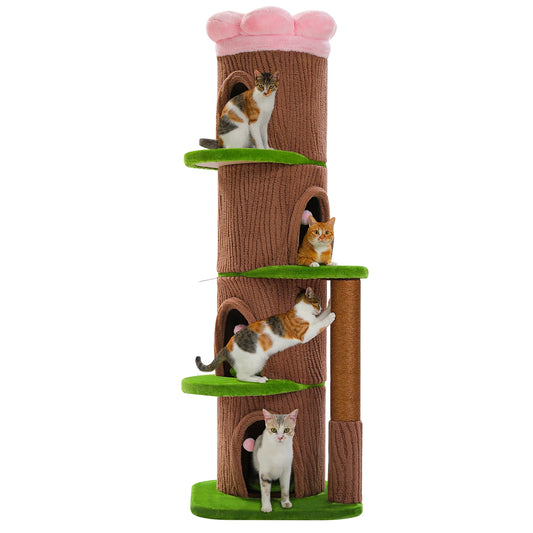 PAWZ Road Large Cat Tree Four Condos And Scratching Post