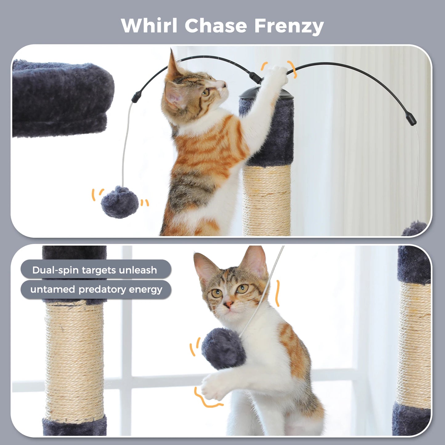 PAWZ Road Multi Level Cat Tree Tower With Sisal Scratching Posts