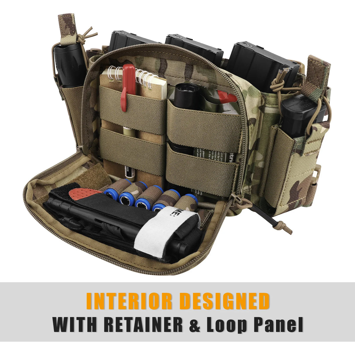 KRYDEX Tactical D3CRM Chest Rig With Triple Magazine Pouches
