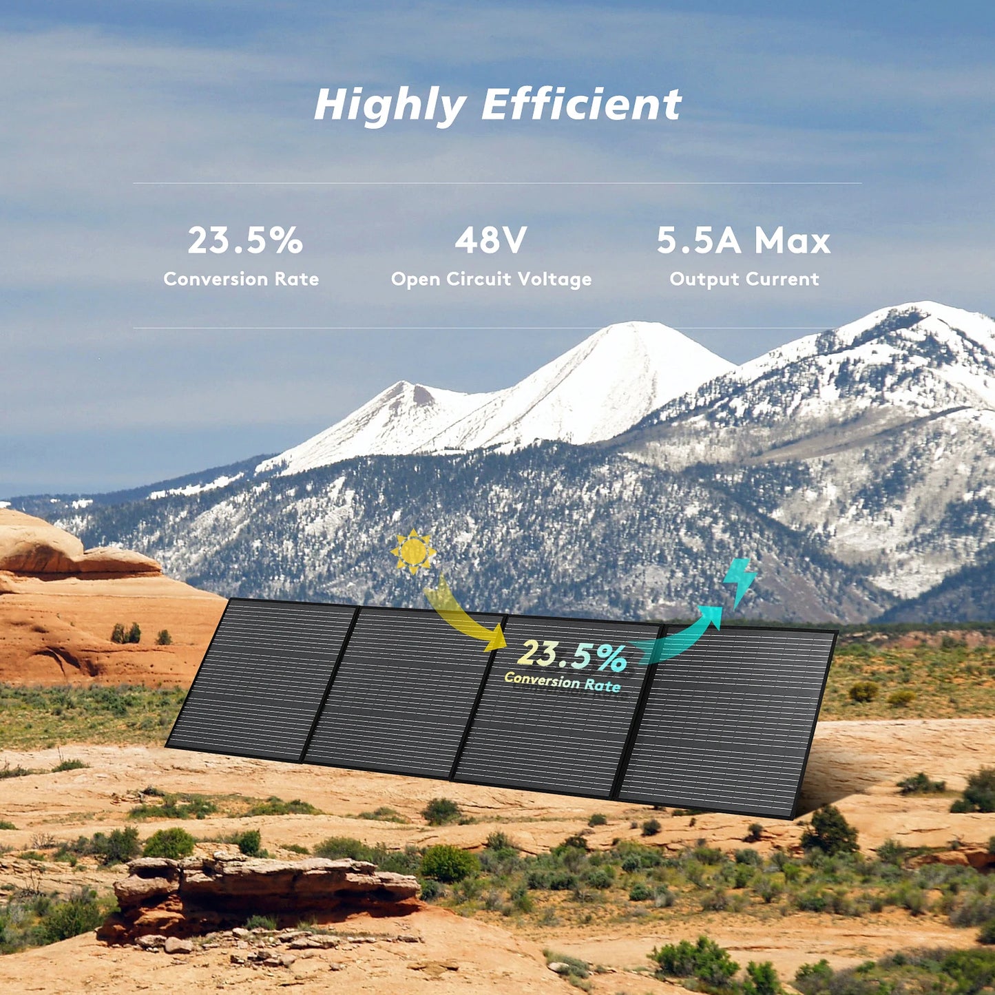 MHPOWOS 220W Portable Foldable Solar Panel For RV Camping