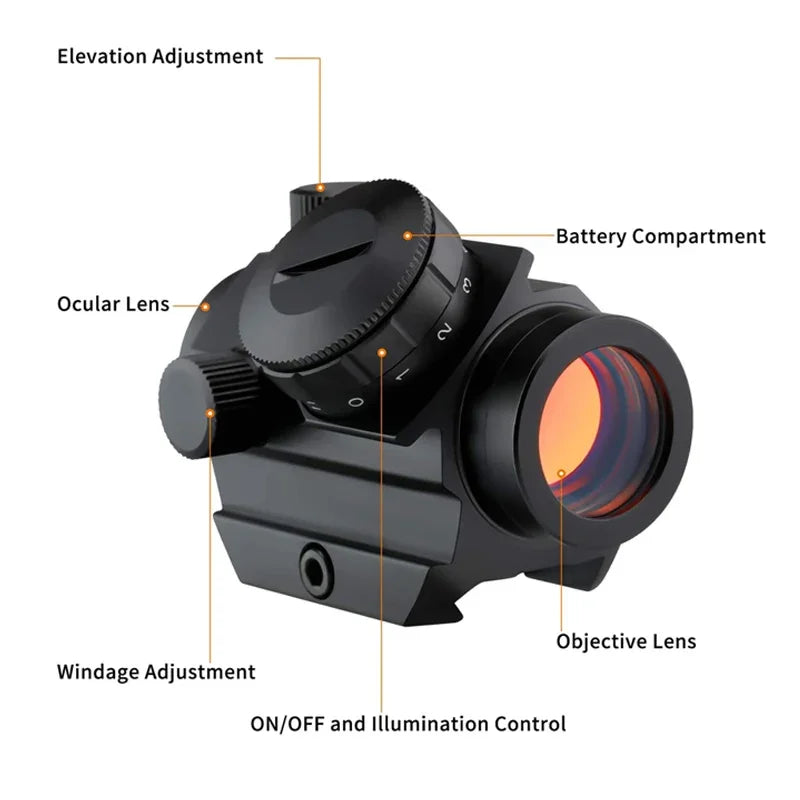 Bestsight Red Dot Sight With Riser Mount For Hunting