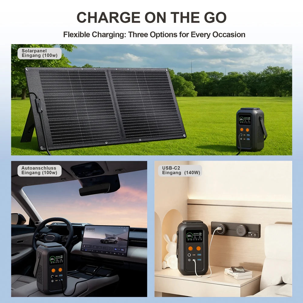 CTOLITY 200W LiFePO4 Power Station 192Wh Portable Emergency Battery