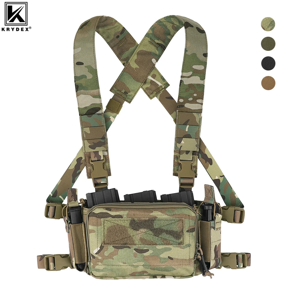 KRYDEX Tactical D3CRM Chest Rig With Triple Magazine Pouches