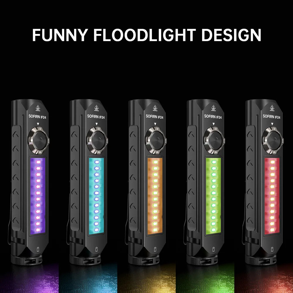 Sofirn IF24 RGB LED Flashlight Magnetic USB-C Rechargeable