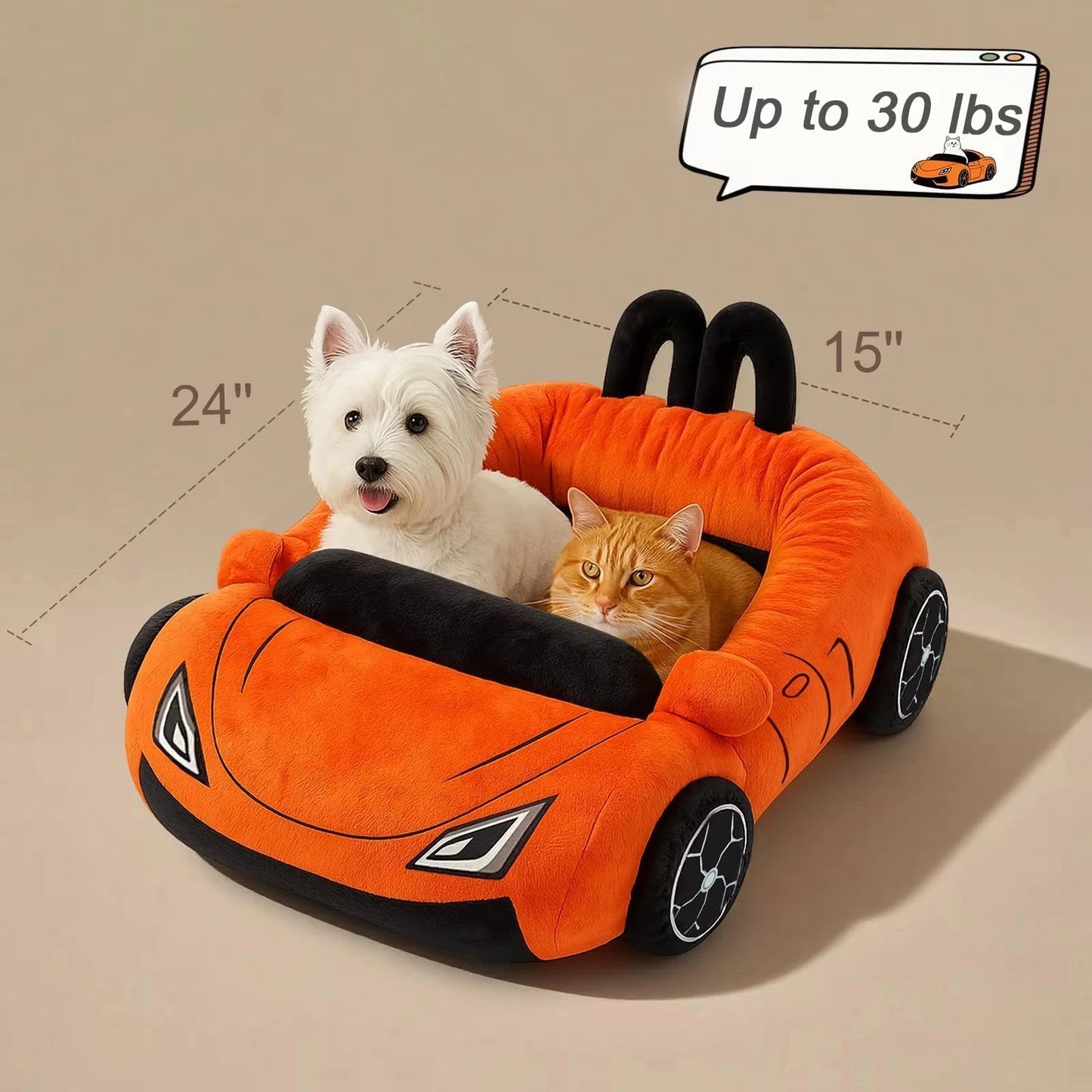 CWV Cute Cat Bed Supercar Style Cozy Washable Pet Mat