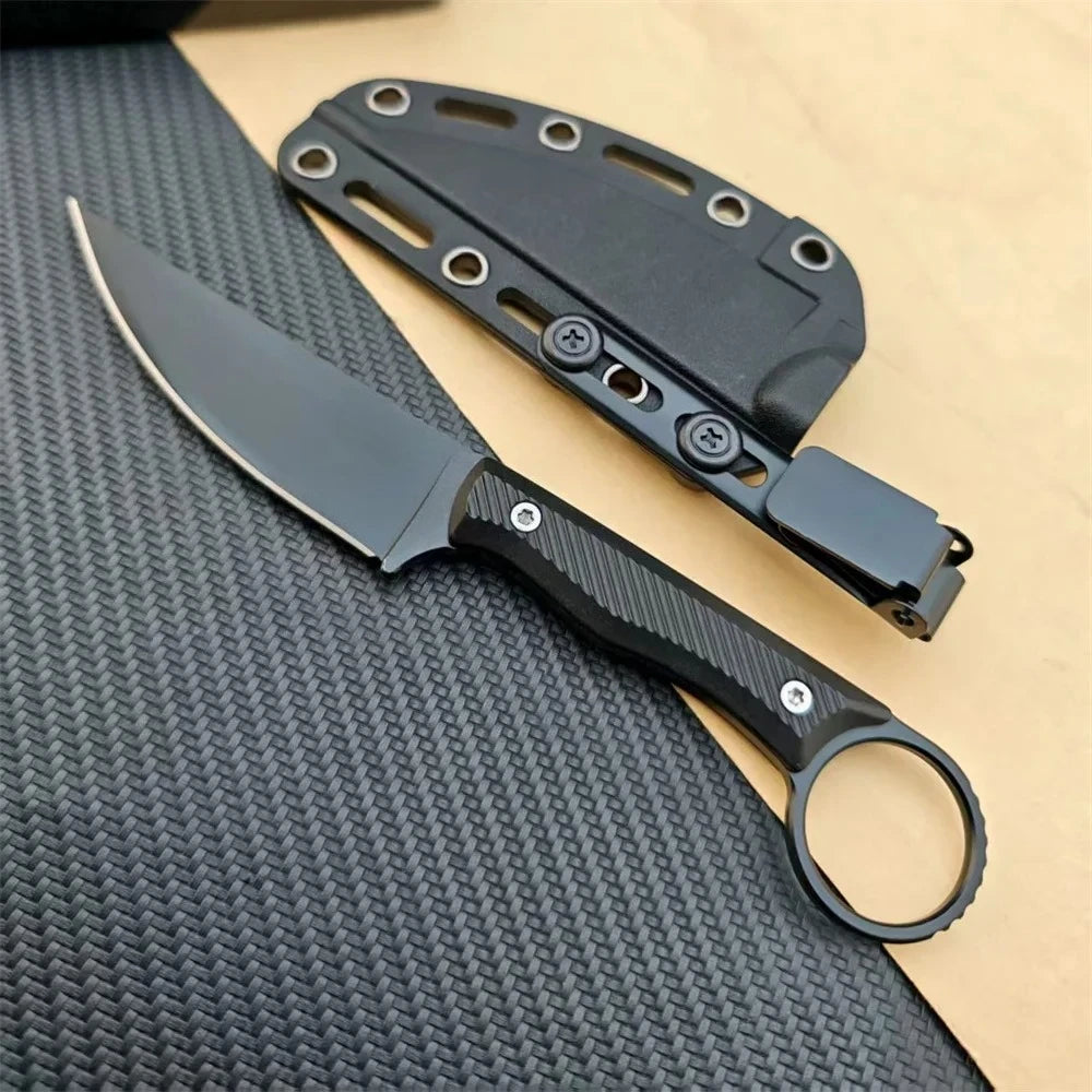 Speedgoat Fixed Blade Outdoor Straight Knife Nylon Wave Fiber Handle EDC Outdoor Hunting Survival Portable with Kydex Knives