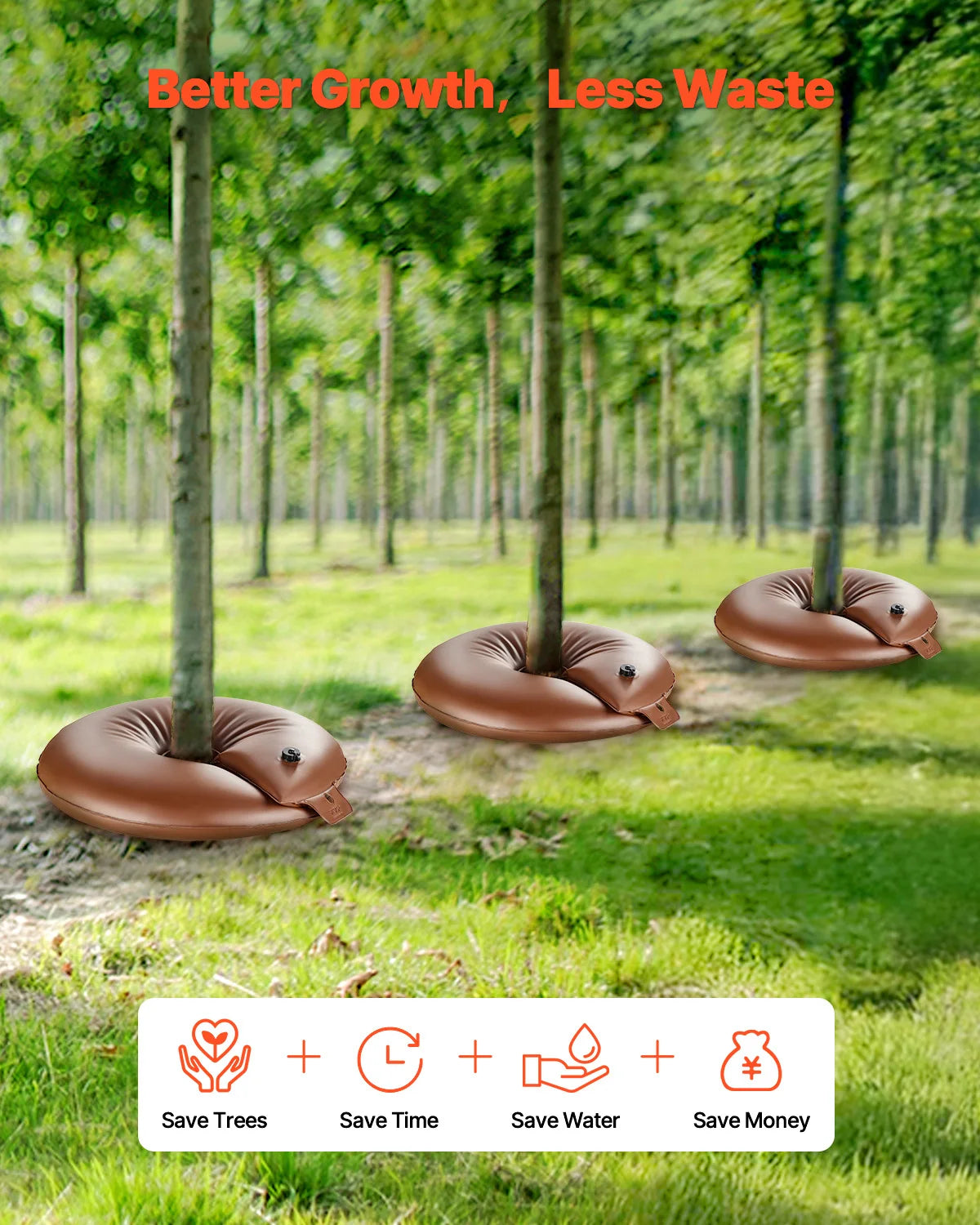 SucceBuy Tree Watering Ring Refillable Planting Water Bags Water Saving Heavy Duty Watering System for Tree Root Drip Irrigation