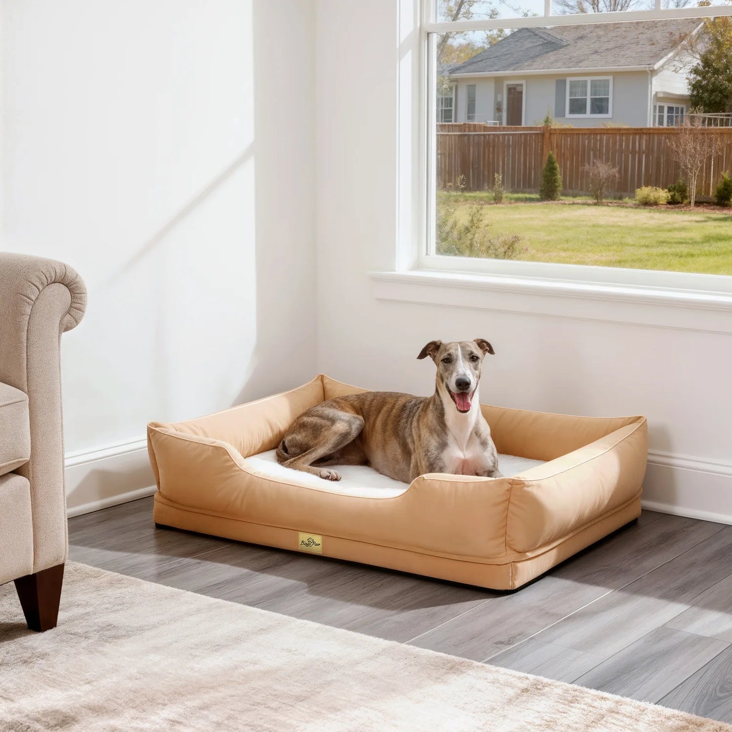 BINGOPAW Orthopedic Rectangular Dog Bed With Washable Removable Cover