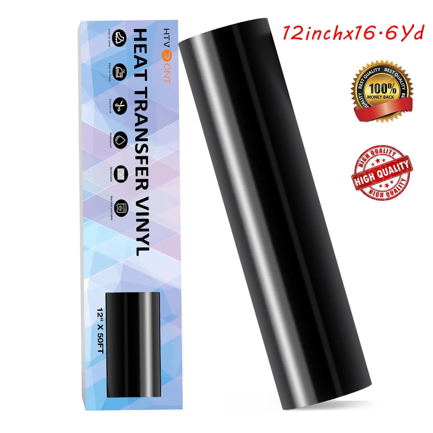 HTVRONT Heat Transfer Vinyl Roll for T Shirt Craft