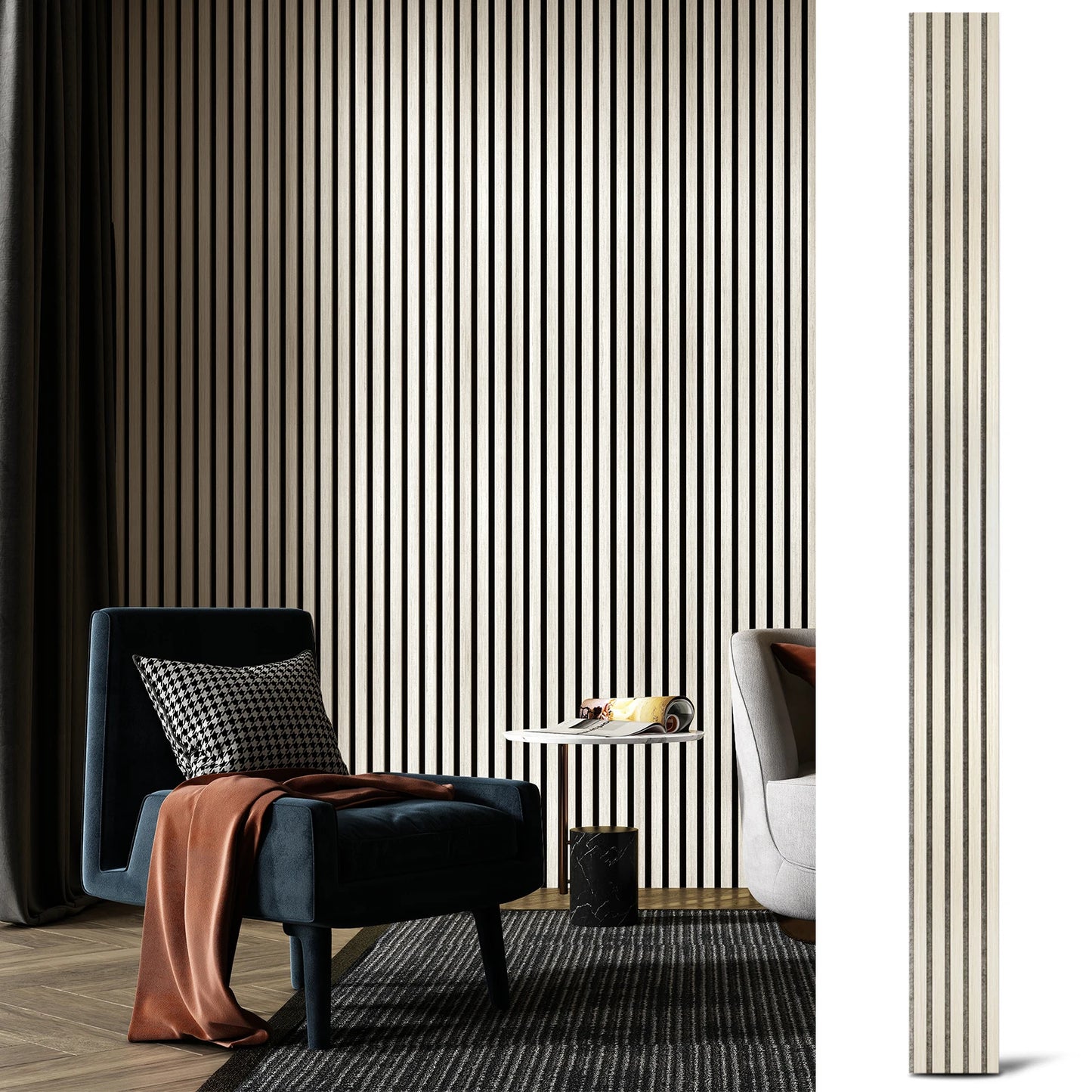 Art3d Wood Slat 3D Textured Acoustic Panels for Noise Reduction