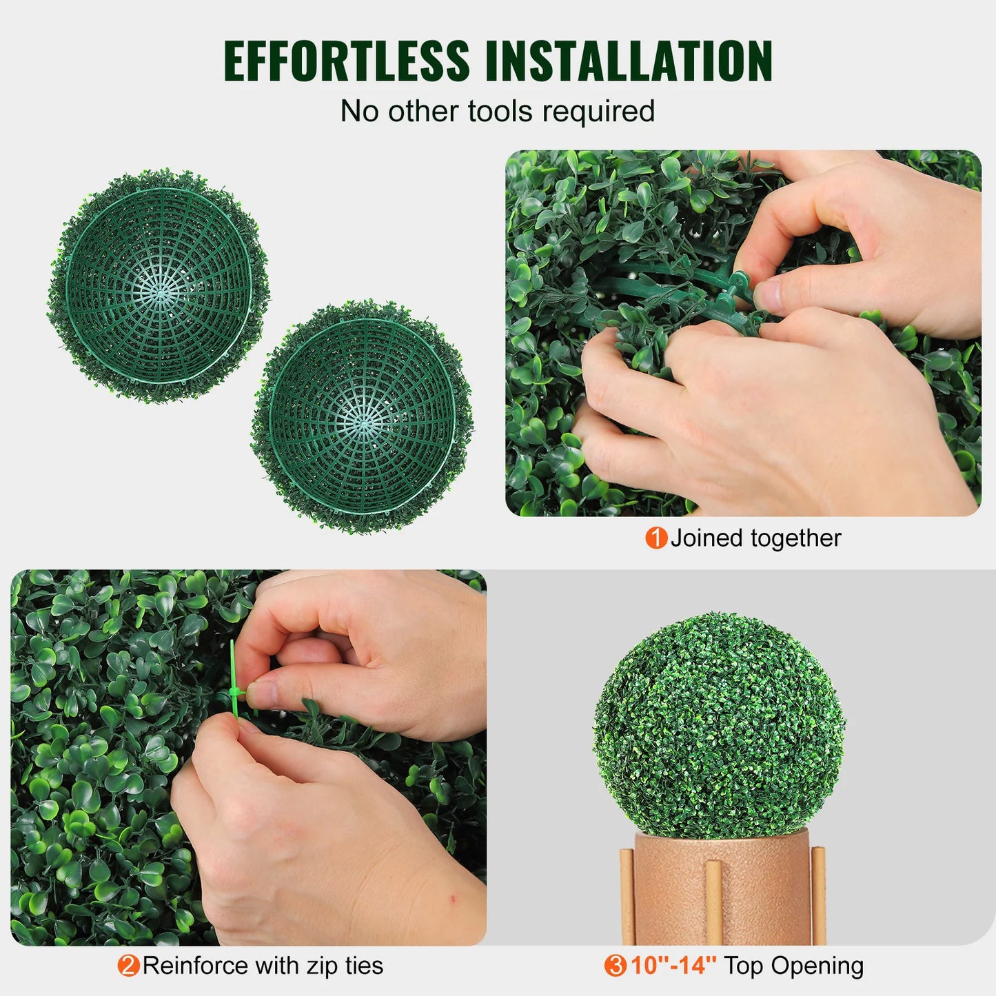 Artificial Boxwood Topiaries With LED Lights For Outdoor Decor