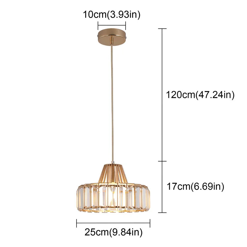 GreeLustr Crystal LED Chandelier Light Pendant Ceiling Lamp