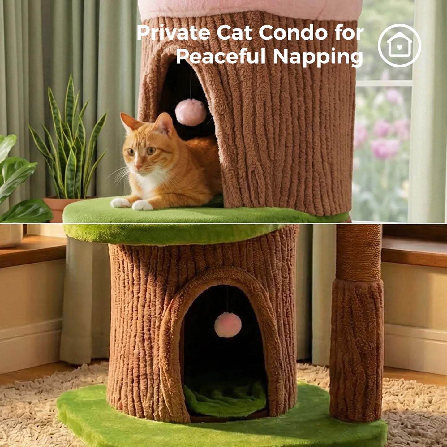 PAWZ Road Large Cat Tree Four Condos And Scratching Post
