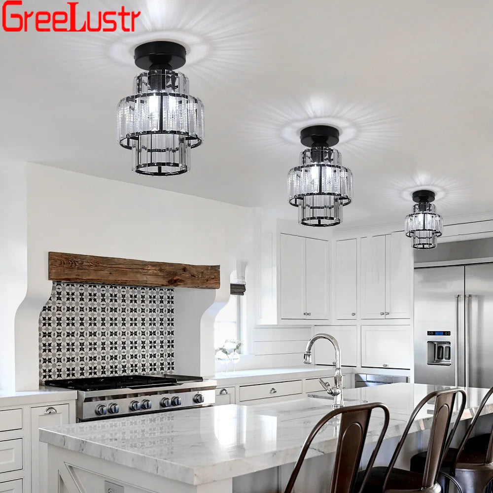 GreeLustr Modern Crystal Chandeliers Ceiling Light With E27 Led