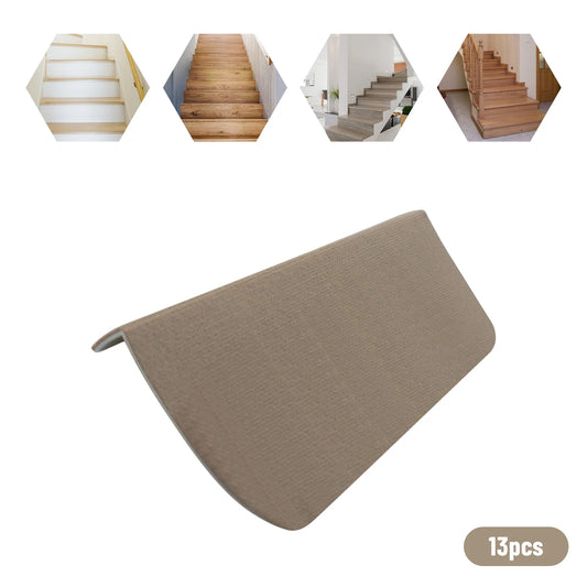 Bymaocar 13 Piece Carpet Stair Treads Non Slip Mat Set