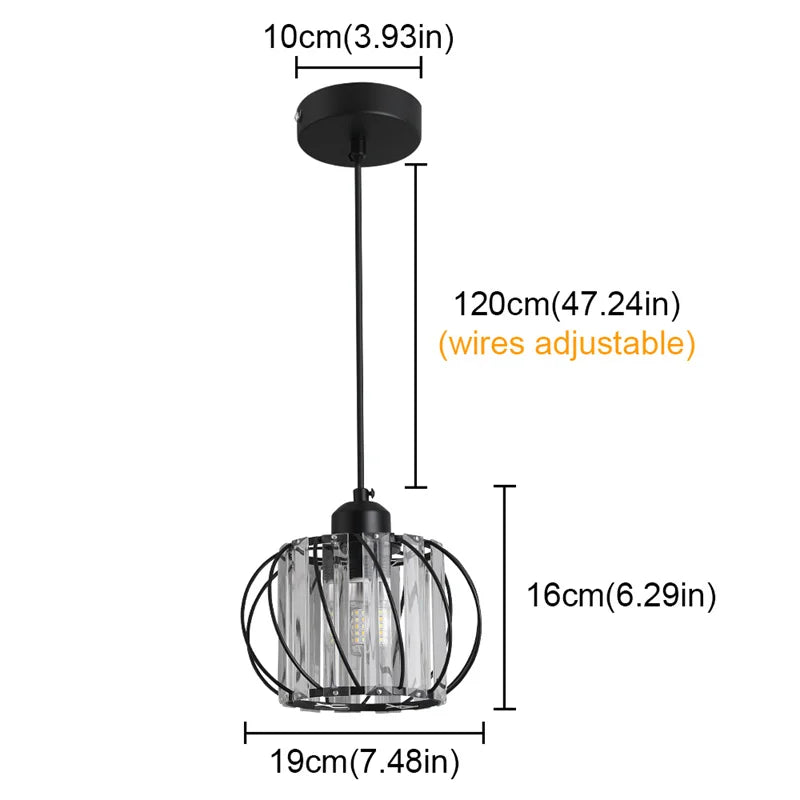 GreeLustr Crystal LED Chandelier Light Pendant Ceiling Lamp