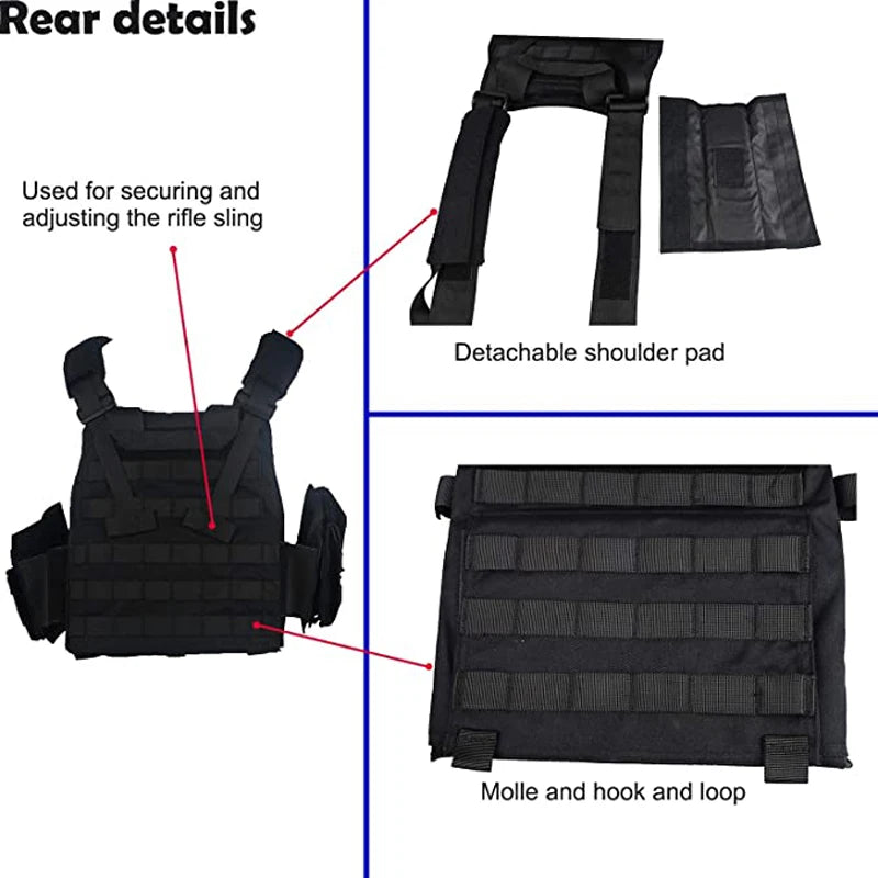 LQARMY Tactical Plate Carrier Vest for Airsoft and Outdoor Use