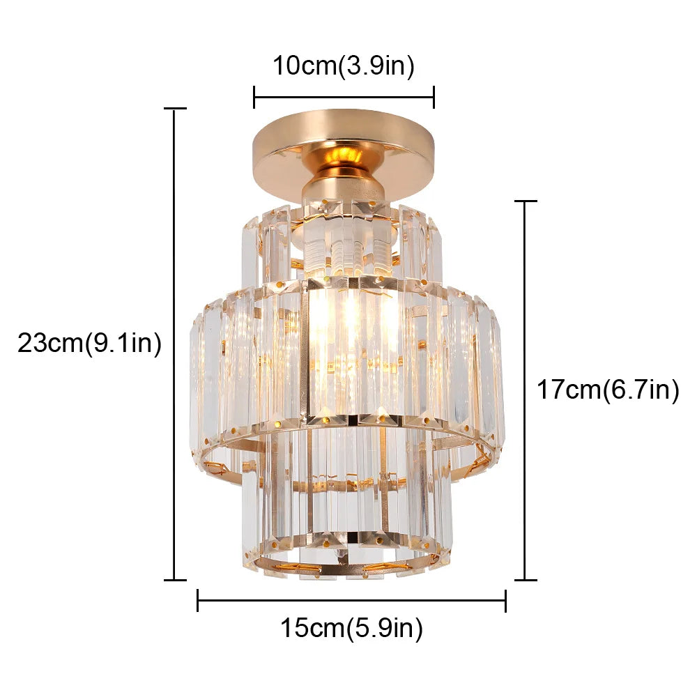 GreeLustr Modern Crystal Chandeliers Ceiling Light With E27 Led