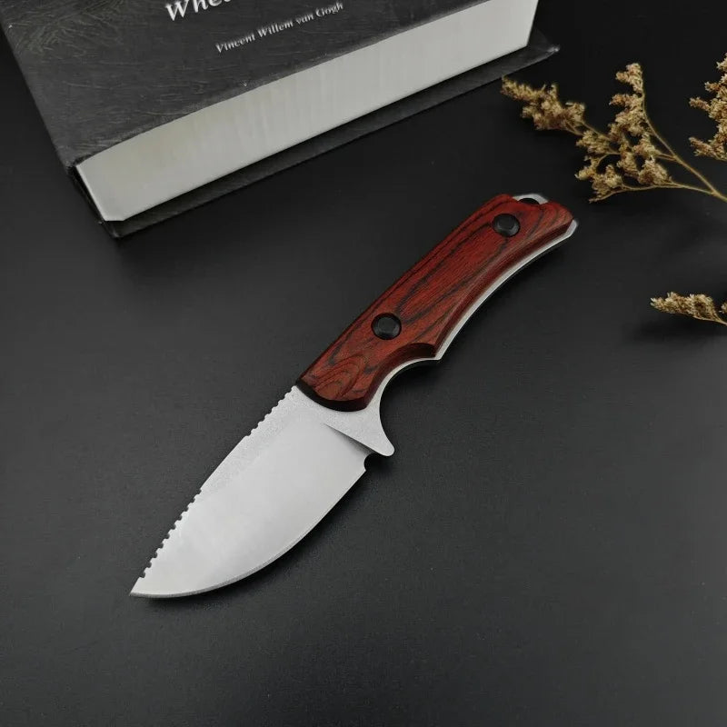 BM 15017 Two-tone G10 Handle 8Cr13Mov Blade Fixed Blade Straight Knife Outdoor Hunting Self-defense EDC with Sheath Knives