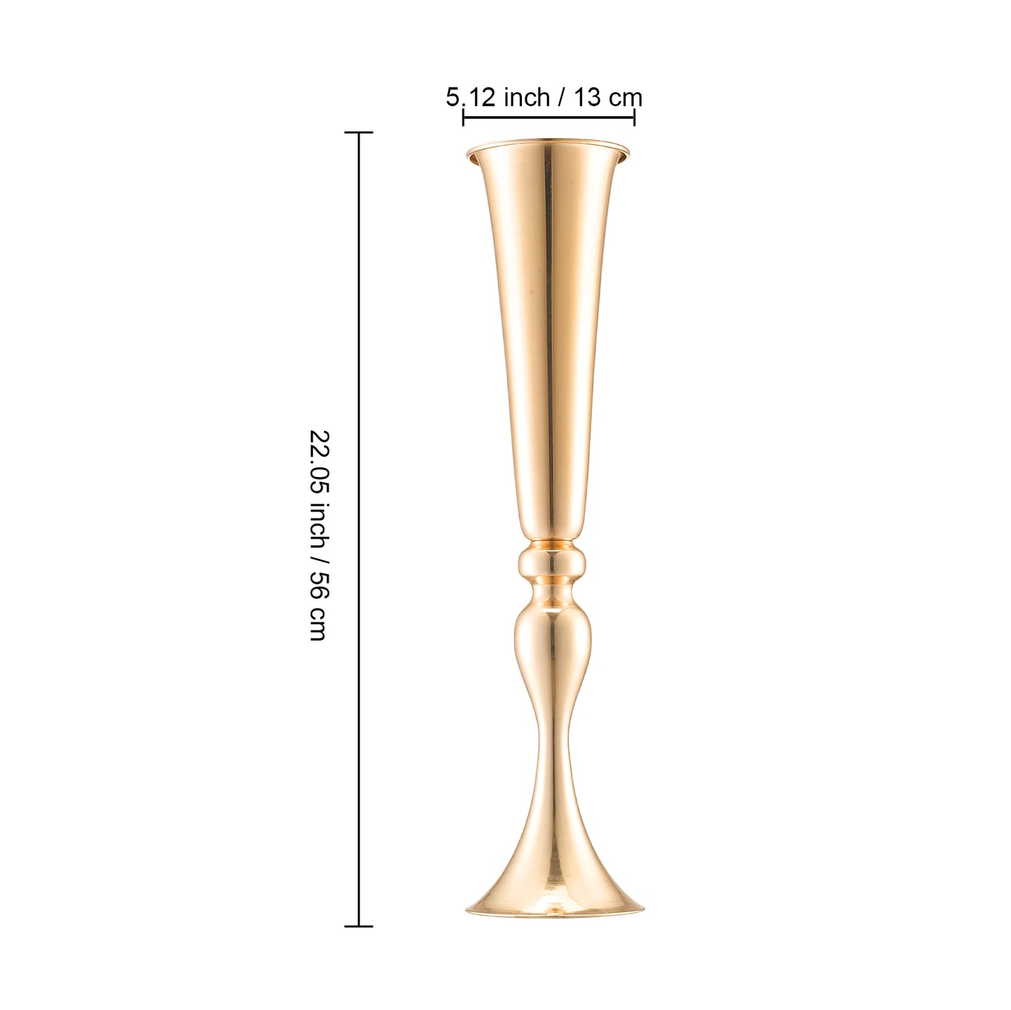 Tall Crystal Wedding Flower Stand Metal Centerpiece Vase