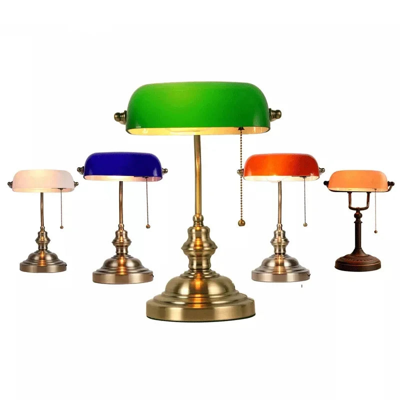 Banker Table Lamp Glass Shade Replacement Cover Premium
