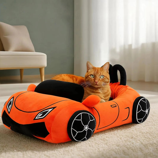 CWV Cute Cat Bed Supercar Style Cozy Washable Pet Mat