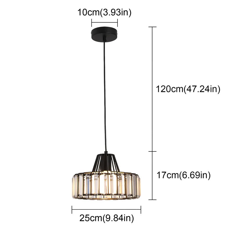 GreeLustr Crystal LED Chandelier Light Pendant Ceiling Lamp