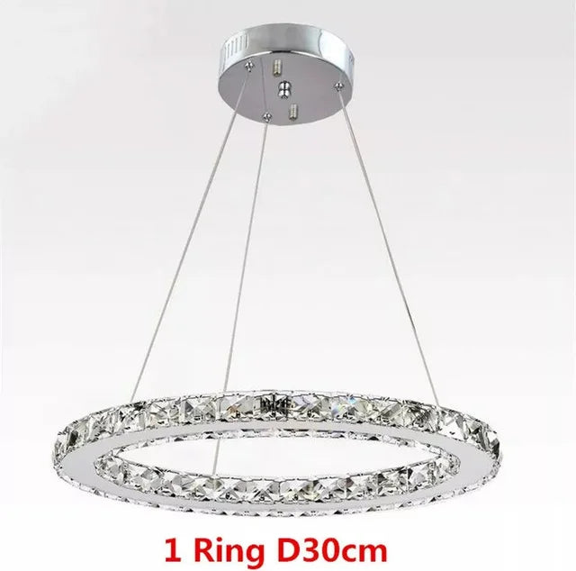 VETRULUS Crystal LED Modern Pendant Light Chandelier